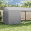vidaXL 屋外犬小屋 屋根付き シルバー 2x6x2.5 m 亜鉛メッキ鋼製