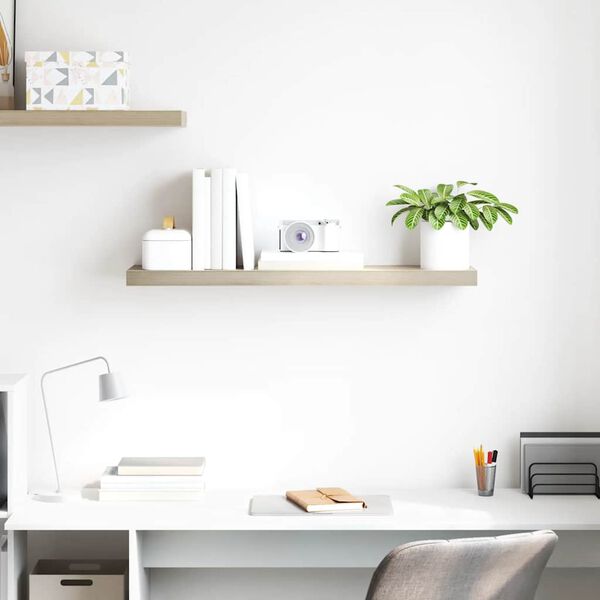 vidaXL フローティングウォールシェルフ オーク 90x23.5x3.8cm MDF