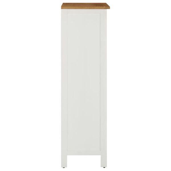 vidaXL ワインキャビネット 56x32x110cm オーク無垢材