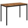 vidaXL ガーデンディナーテーブル NAARDEN ナチュラル＆ブラック 108.5 x 55 x 75 cm ソリッドアカシアウッド