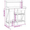 vidaXL 植木鉢作業台（棚付き、無垢材、モミ材）