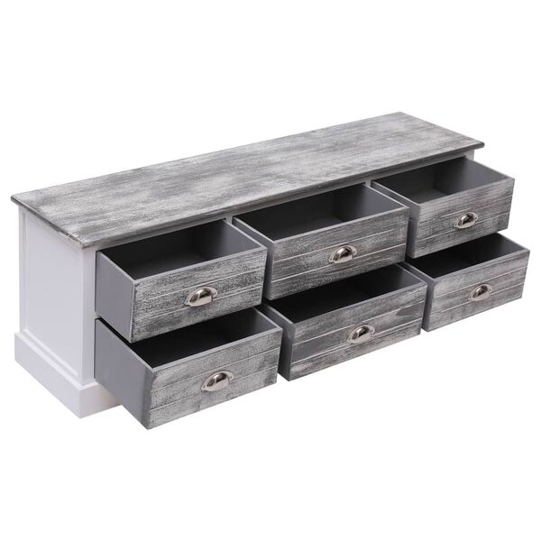 vidaXL ホールベンチ グレー 115x30x40cm 木製