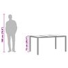 vidaXL ガーデンテーブル ガラストップ付き 150x90x75 cm ポリラタン製 ブラック