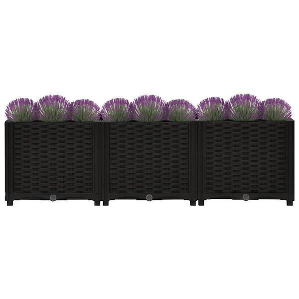 vidaXL レイズドベッド 120x40x38 cm ポリプロピレン製