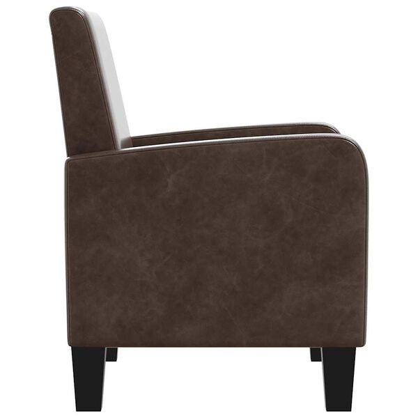 vidaXL アームチェア ブラウン 合成皮革製
