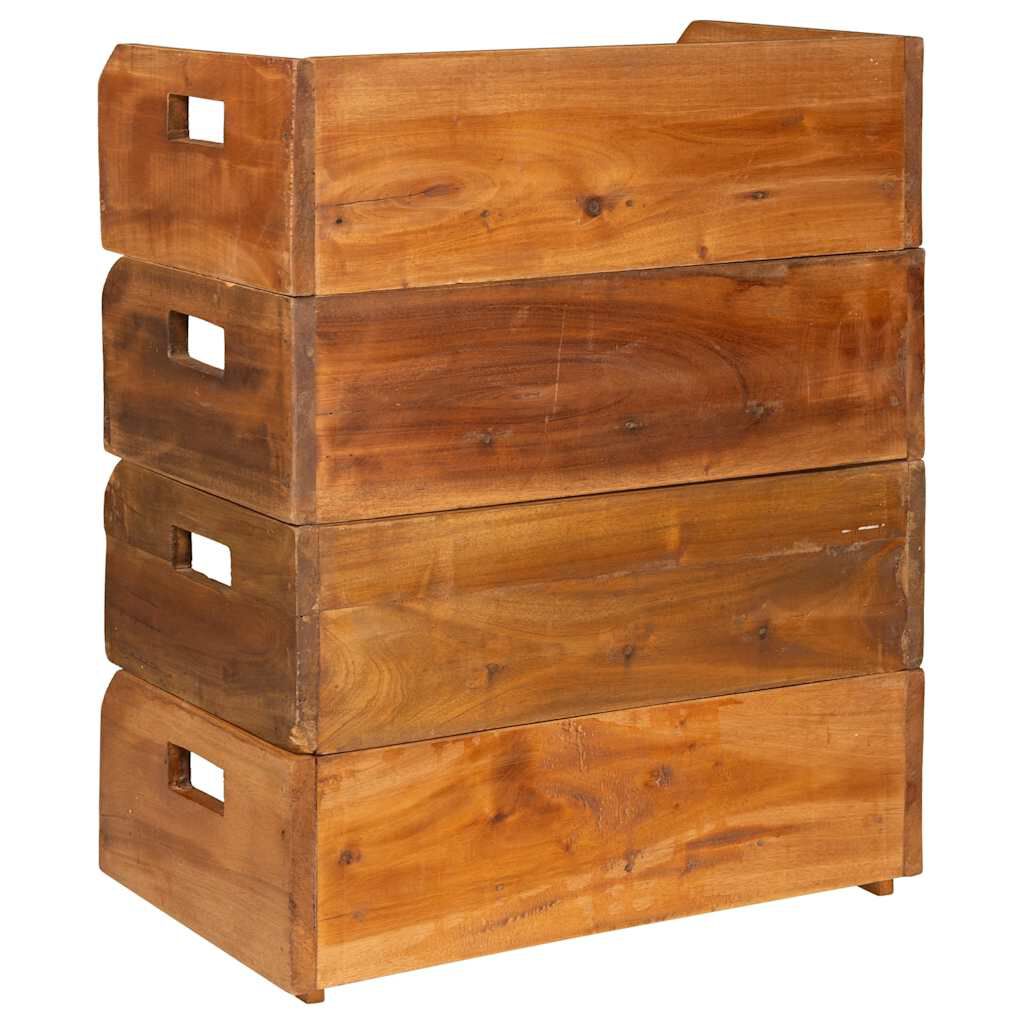 ワインラック木製　マホガニー vidaXL ワインラック 4点 ボトル16本用 マホガニー無垢材