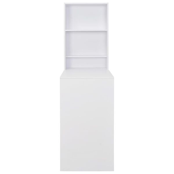 vidaXL バーテーブル キャビネット付き ホワイト 115x59x200cm