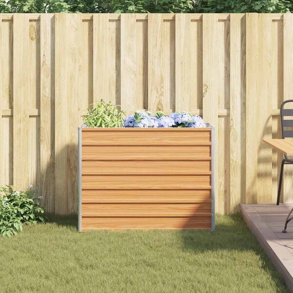 vidaXL ガーデンレイズドベッド 100x40x77 cm 亜鉛メッキ鋼製 シルバー