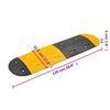 vidaXL スピードハンプ イエロー&ブラック 129x32,5x4 cm ゴム