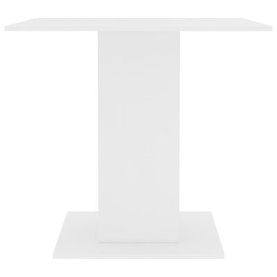 vidaXL ダイニングテーブル 白色 80x80x75cm パーティクルボード
