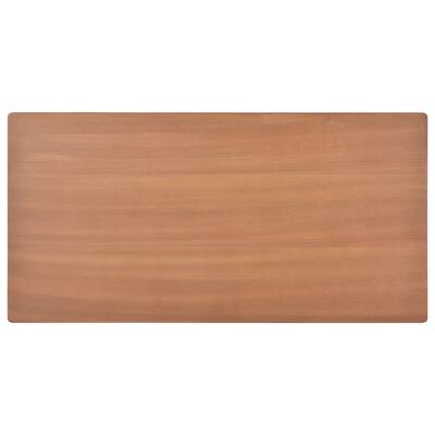 vidaXL ダイニングテーブル ブラウン 120x60x73cm 無垢の合板＆スチール
