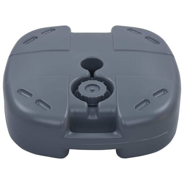 vidaXL ポータブル パラソルスタンド 砂/水入り　グレー