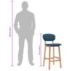 vidaXL バースツール 2点 ブルー 布製