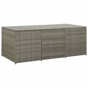 vidaXL ガーデン収納ボックス ポリラタン製 180x90x70 cm グレー
