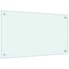 vidaXL キッチン用 汚れ防止板 ホワイト 70x40cm 強化ガラス製