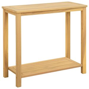 vidaXL ガーデンコンソールテーブル ストレージ付き 棚で ライトアカシア 80 x 35 x 75 cm ソリッドアカシアウッド