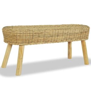vidaXL ホールベンチ 110x35x45cm 天然籐製