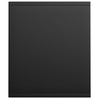 vidaXL ブックキャビネット/TVキャビネット 黒色 36x30x143 cm パーティクルボード