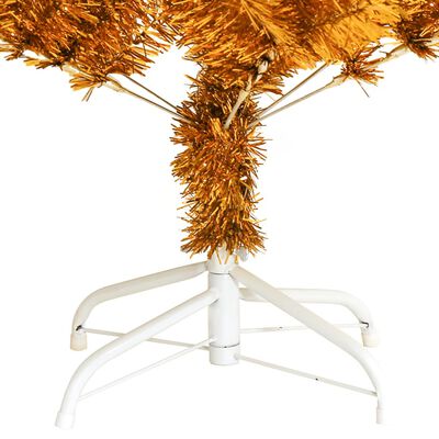 vidaXL フェイククリスマスツリー スタンド付き ゴールド 150cm PET製