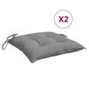 vidaXL チェアクッション 2点 グレー 50x50x7cm オックスフォードファブリック