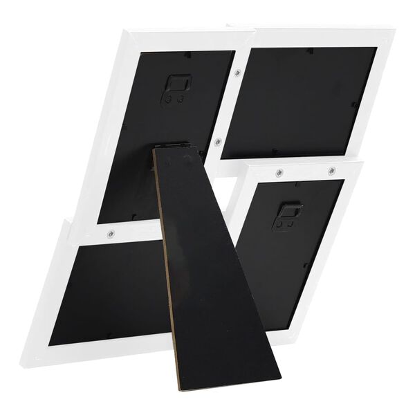 vidaXL コラージュフォトフレーム（13x18cm写真4枚用）ホワイトMDF製