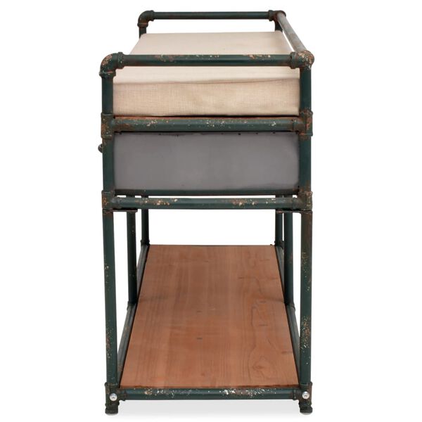 vidaXL ストレージベンチ クッション付き 107.5x34.5x59cm