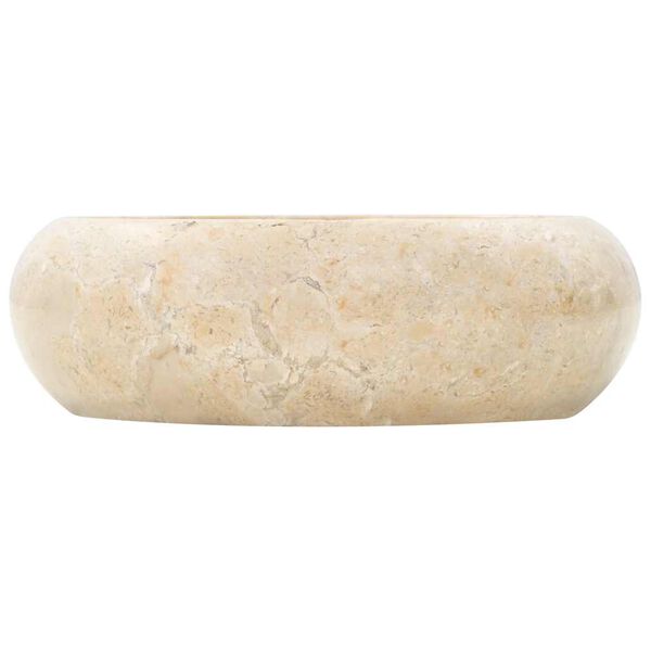 vidaXL 洗面器 40x12cm 大理石 クリーム