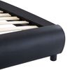 vidaXL ベッドフレーム LEDライト付き ブラック 合成皮革製 100x200cm