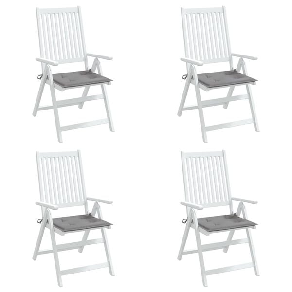 vidaXL ガーデンチェアクッション 4点 グレー 50x50x4cm オックスフォードファブリック