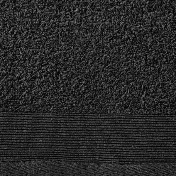 vidaXL バスタオルセット 5点 綿製 450gsm 100x150cm ブラック