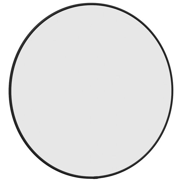 vidaXL ウォールミラー ブラック 直径50 cm 円形
