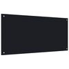 vidaXL キッチン用 汚れ防止板 ブラック 120x60cm 強化ガラス製