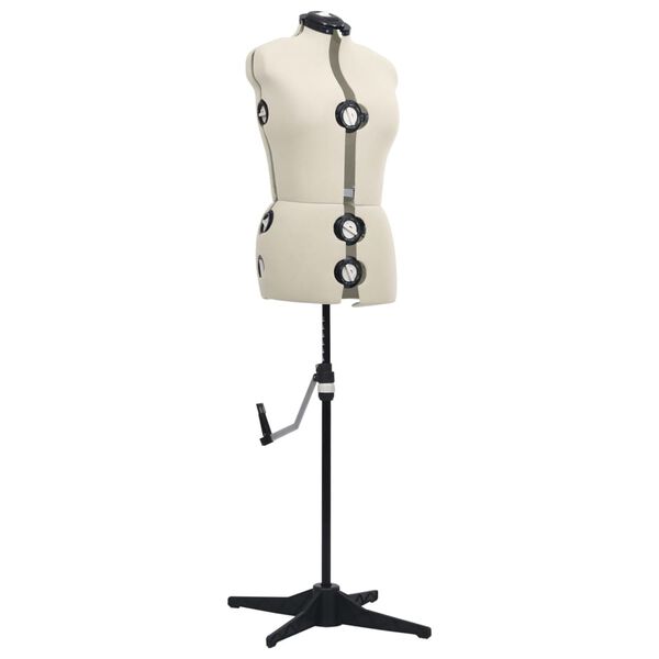 vidaXL 調整可能 ドレスフォーム 人台 女性 クリーム M サイズ40-46