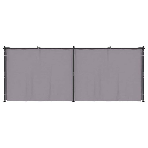vidaXL ガゼボ カーテン付き 3x6m アントラシート スチール製