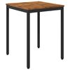 vidaXL ガーデンディナーテーブル ナチュラル＆ブラック 60 x 60.5 x 75 cm ソリッドアカシアウッド