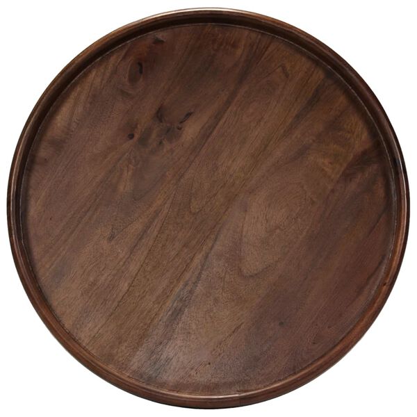 vidaXL テーブル 3点セット マンゴー無垢材＆スチール