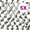 vidaXL ウィロートレリス フェンス 5面 人工葉付き 180x90cm