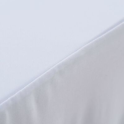 vidaXL ストレッチテーブルカバー スカート付き 2点セット 120x60.5x74m ホワイト