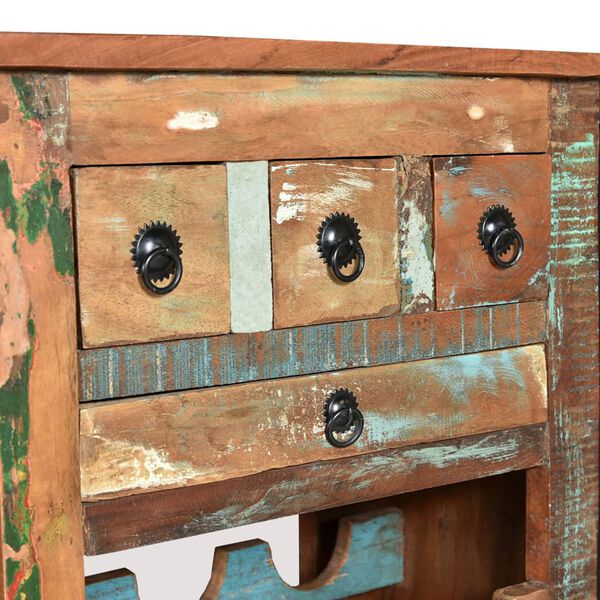 vidaXL ワインラック ボトル9本 無垢の再生木材