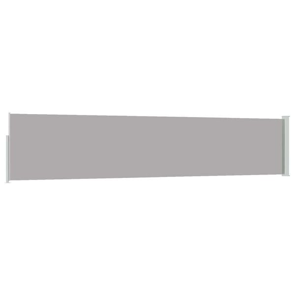 vidaXL パティオ用 引き込み式サイドオーニング 100x500cm グレー