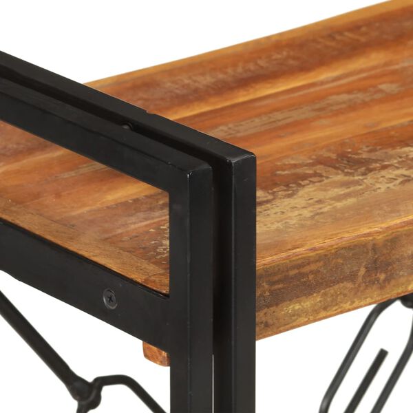 vidaXL 3段書棚 90x30x80cm 再生無垢材