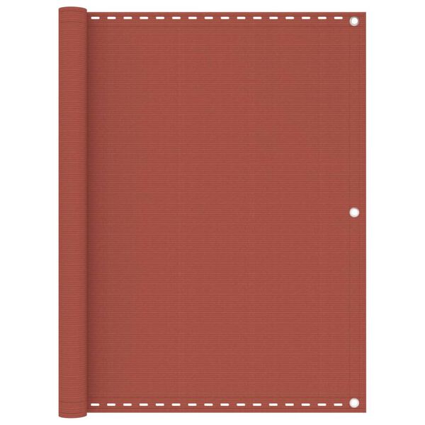 vidaXL バルコニースクリーン テラコッタ 120x400cm 高密度ポリエチレン