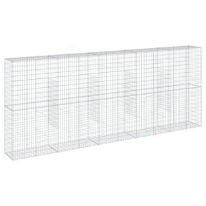 vidaXL 蛇籠バスケット カバー付き 500x50x200cm 亜鉛メッキ鉄