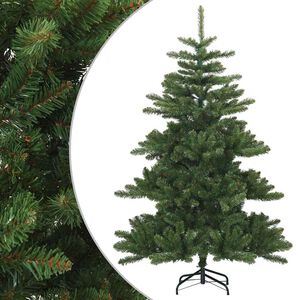 vidaXL 人工ヒンジ付きクリスマスツリー グリーン 150 cm PVC、スチール