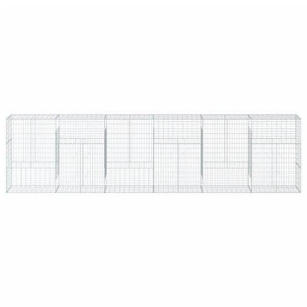 vidaXL 蛇籠バスケット カバー付き 600x50x150cm 亜鉛メッキ鉄