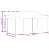 vidaXL 折り畳み式ポップアップテント 3 x 6 m クリームホワイト