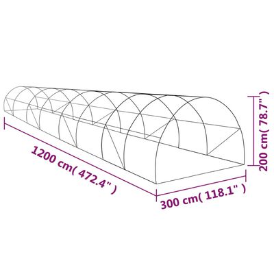 vidaXL 温室 36m² 1200x300x200cm