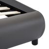 vidaXL ベッドフレーム LEDライト付き グレー 合成皮革製 90x200cm