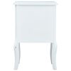 vidaXL ベッドサイドキャビネット ホワイト＆ブラウン 43x32x65cm MDF製