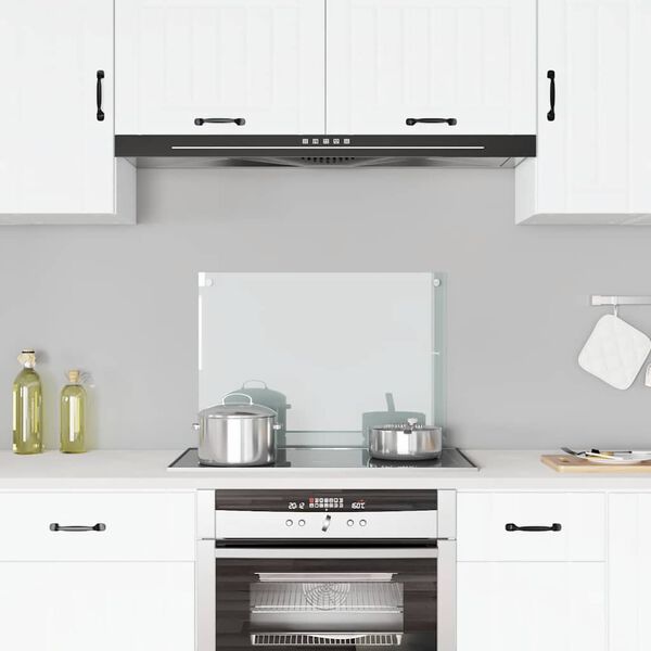 vidaXL キッチン用 汚れ防止板 透明 70x50cm 強化ガラス製